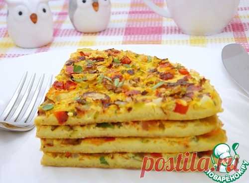 Овсяный омлет с овощами - кулинарный рецепт