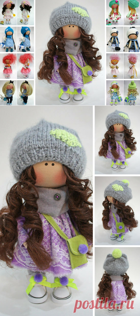 Textile Doll Handmade Doll Fabric Doll Nursery Doll Interior