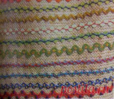 Embroidery on ric rac