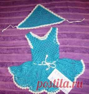 Вязаное платье для девочки : Вязание крючком, схемы вязания, бесплатное вязание крючком