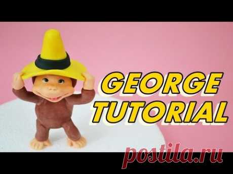 how to make MONKEY Curious George CAKE FONDANT - tutorial curioso come george pasta di zucchero