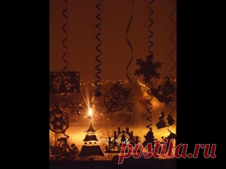 Трафареты на окна новогодние. Как без затрат украсить дом к новому году