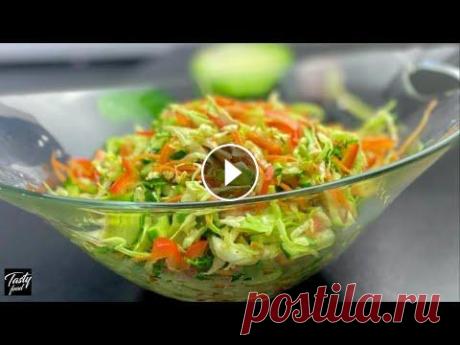 Овощной Супер Салат к Шашлыку или Картофелю! Какой же это вкусный салат из овощей и остренькой заправкой! Рецепт ищите ниже...