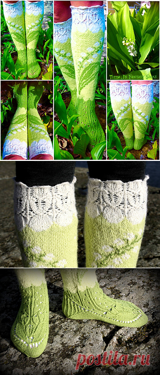 Ravelry: Lily of the valley socks pattern by Titta Järvensivu