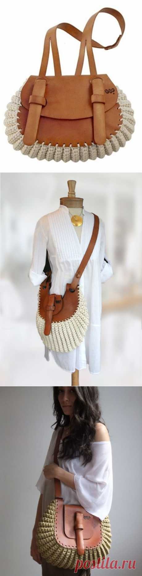 Кожа + хлопковый шнур (подборка) / Сумки, клатчи, чемоданы / ВТОРАЯ УЛИЦА