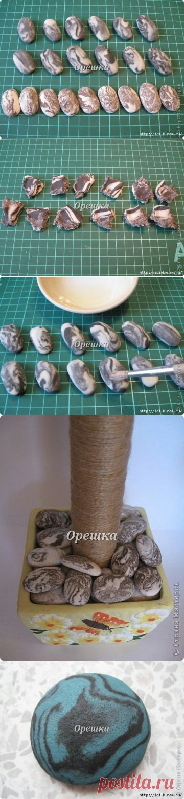Камешки из солёного теста