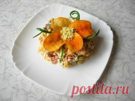 Салат с чипсами и копченой колбасой «Прощай фигура» - YouTube