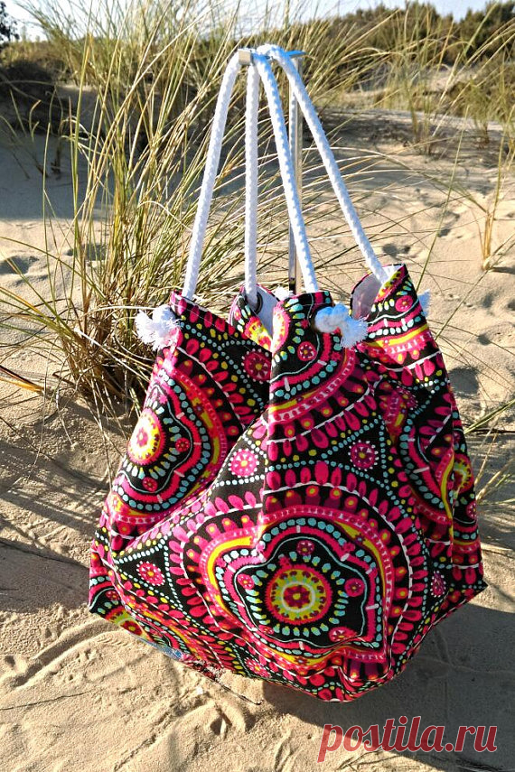 Sac de plage Multicolore от latelierdelulub на Etsy
