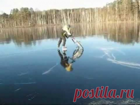Танцы на льду или двое на коньках,не считая собаки! - YouTube