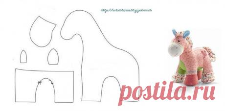 Лошадка с выкройкой.