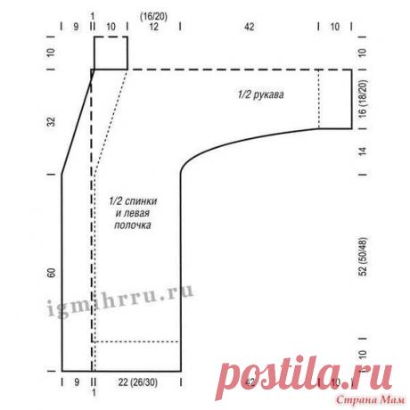 Стильный длинный кардиган спицами