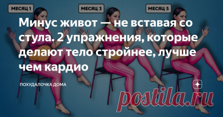 Минус живот — не вставая со стула. 2 упражнения, которые делают тело стройнее, лучше чем кардио Статья автора «Похудалочка дома» в Дзене ✍: Думаете, чтобы убрать живот, надо бегать по 40 минут?
А если колени болят? Или просто нет сил после работы?