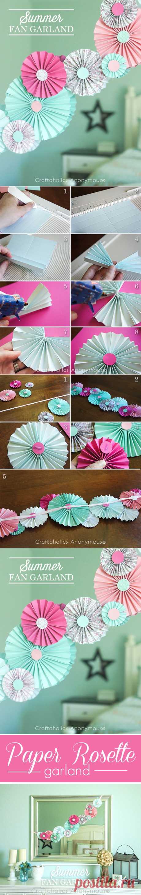Craftaholics Anonymous® | Paper Fan Garland Tutorial
