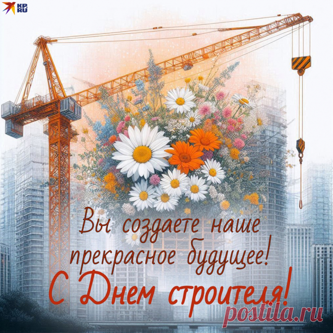 В день строителя всех благ,
Все дела пусть идут так,
Что приносят лишь успех.
Будь всегда счастливей всех.