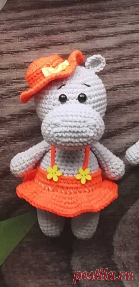 PDF Бегемошка Моня крючком. FREE crochet pattern; Аmigurumi animal patterns. Амигуруми схемы и описания на русском. Вязаные игрушки и поделки своими руками #amimore - Бегемот, бегемотик.