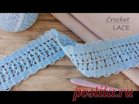 Ажурное ЛЕНТОЧНОЕ КРУЖЕВО вязание крючком для начинающих🧶Easy to Crochet TAPE LACE Tutorial🧶