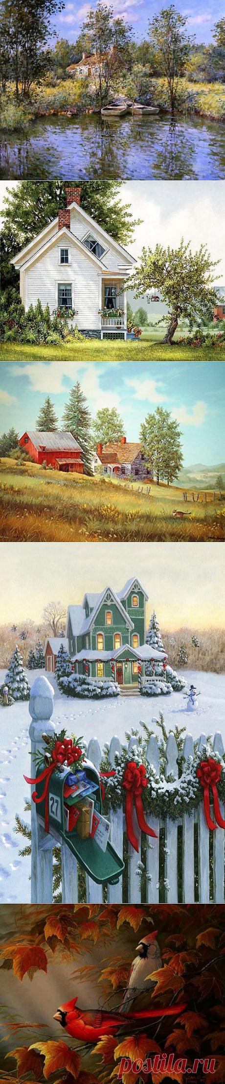 Пасторали Фреда Свона (Fred Swan) (60 работ) » Картины, художники, фотографы на Nevsepic