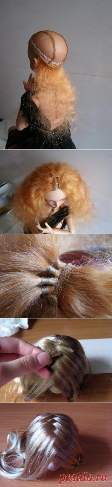 Мастер-класс изготовления парика из волос для куклы от Lenysik