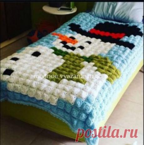 Как связать плед пикселями - Crochet - Modnoe Vyazanie