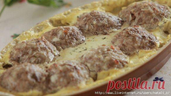 «Ежики» из мяса и риса с сыром