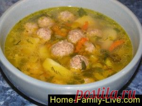 Суп с фрикадельками - пошаговый фоторецепт - быстрый суп с фрикаделькамиКулинарные рецепты