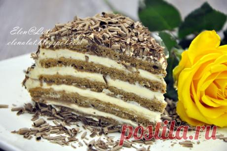 Sweet and not Sweet: Шоколадно-сливочный торт с карамельным кремом