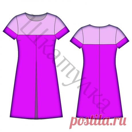 Выкройка женского платья А-силуэта WD051217 | Шкатулка