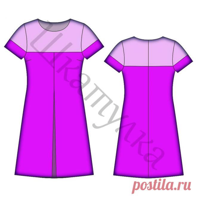 Выкройка женского платья А-силуэта WD051217 | Шкатулка