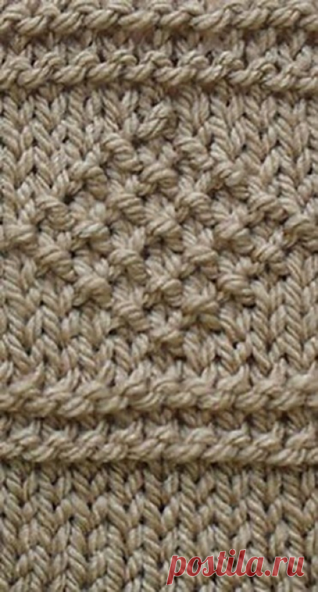 Простой, но красивый узор спицами