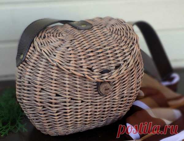 Пошаговое плетение сумок из газетных трубочек своими руками