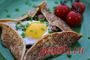 Яйцо в блине » Кулинарные рецепты, домашняя еда на каждый день!!!