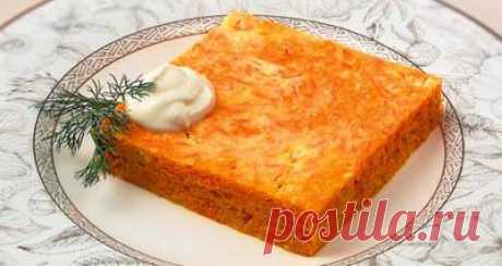 Морковная запеканка с творогом