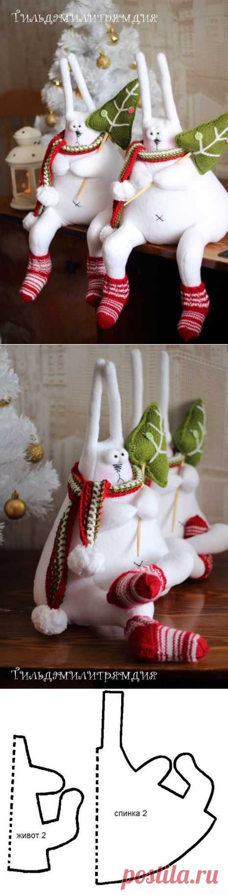 Новогодний зай с выкройкой