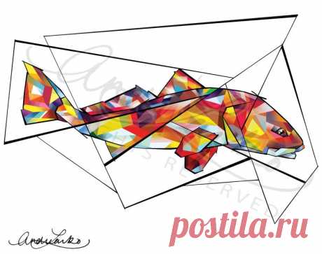 Impresión del arte fractal Redfish 8.5 x 11 | Etsy