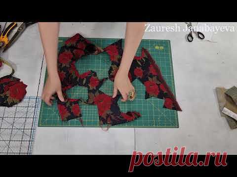 Из этой фигуры получаются красивые пэчворк блоки. Лоскутное шитье для начинающих мастер класс видео.