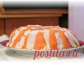 Заливной салат с красной рыбой - оригинальная, изысканная, очень вкусная закуска.