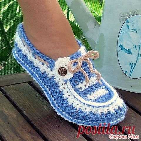 Чудесные тапочки крючком