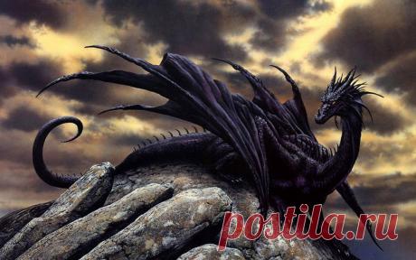 Черный дракон обои для рабочего стола, картинки, фото, 1920x1200.