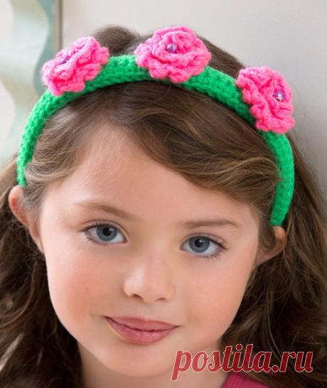Flower Top Headband | Red Heart