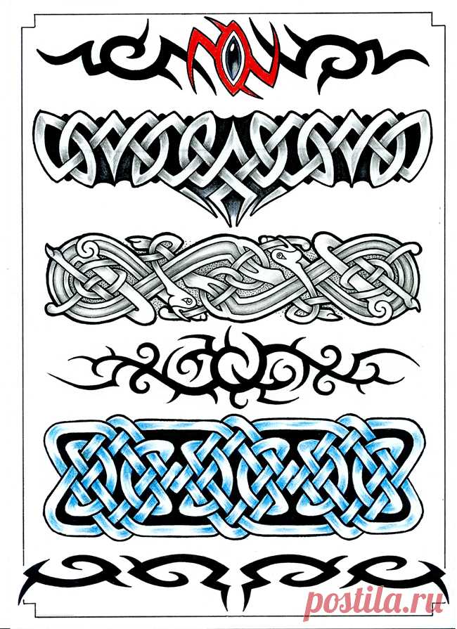 Мужские эскизы Узоры - Студия художественной татуировки PRO-tattoo