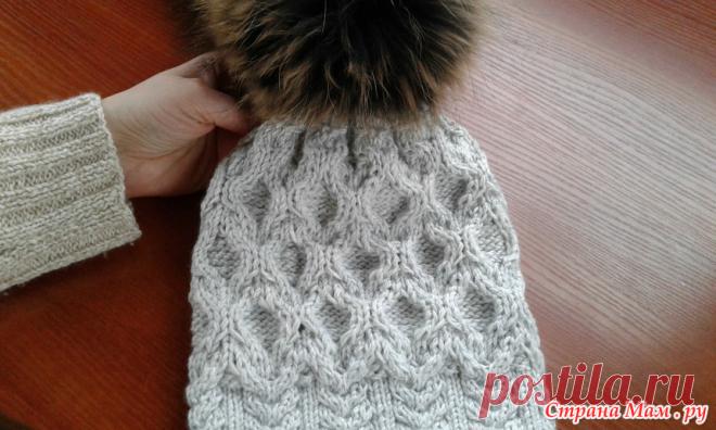 Шапка спицами 