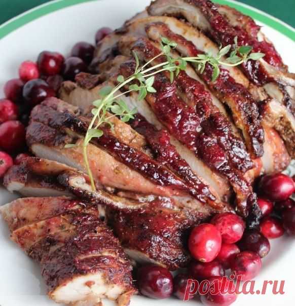 Курица с клюквой и имбирем