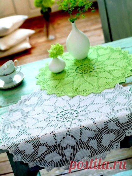 Салфетки. Филейное вязание крючком - Для уюта в доме