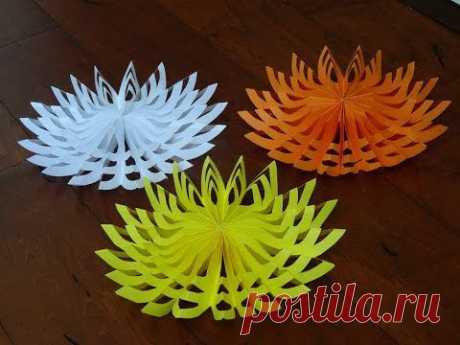 How to make beautiful paper decoration 3D snowflake for Christmas (money saving DIY ideas)
