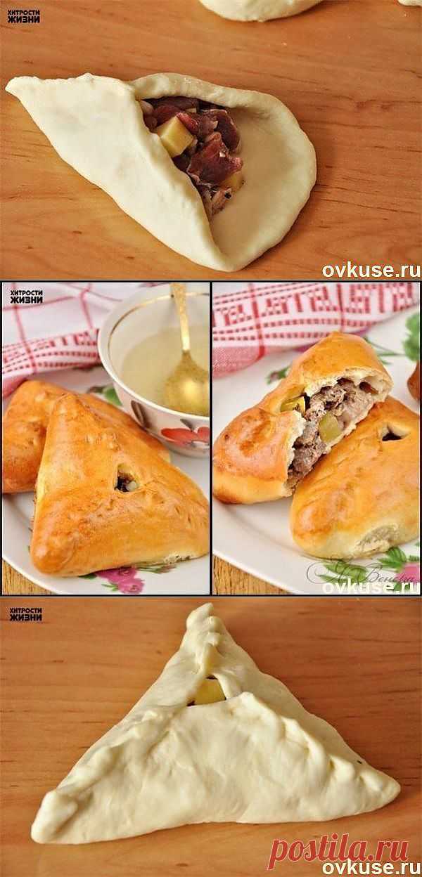 эчпочмак (треугольные пироги с картошкой и мясом) - Простые рецепты Овкусе.ру