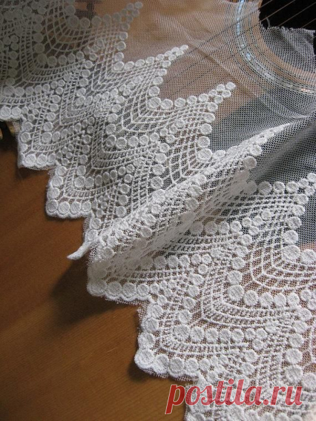 Ivory lace trim retro embroidered lace fabric scalloped lace trim gauze tulle lace vintage wave pattern lace - MommyGrid.com
