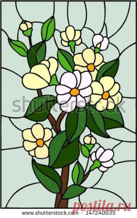 витраж цветы в вазе: 23 тыс изображений найдено в Яндекс.Картинках