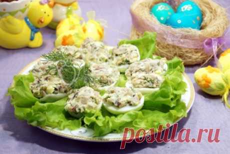 Яйца фаршированные грибами – Пошаговый рецепт с фото. Пасхальные рецепты. Вкусные рецепты с фото