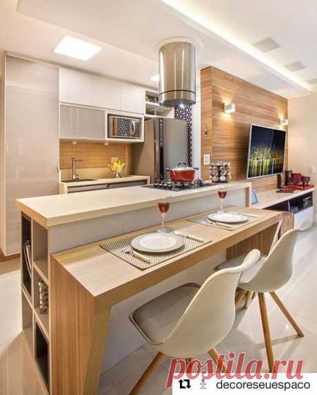 Публикация Anpi Arquitetura в Instagram • Авг 26 2017 в 12:18 UTC 145 отметок «Нравится», 3 комментариев — Anpi Arquitetura (@anpiarquitetura) в Instagram: «#decoreseuespaço || Bom diiiia com essa cozinha maravidjooosa! Totalmente integrada à sala de…»