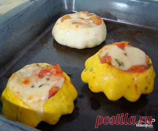Патиссоны, фаршированные сыром - пошаговый кулинарный рецепт на Повар.ру